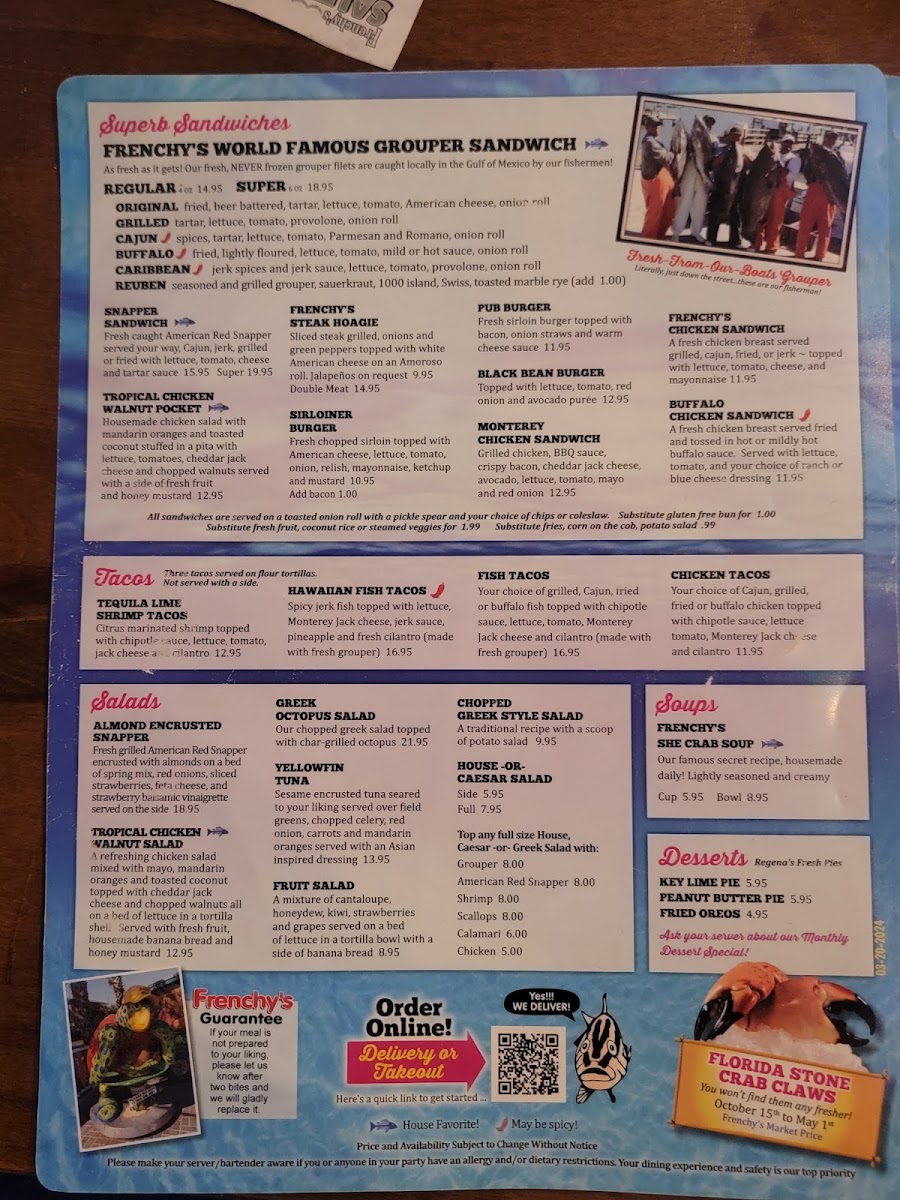 Frenchy's Saltwater Cafe Menu - Image 3